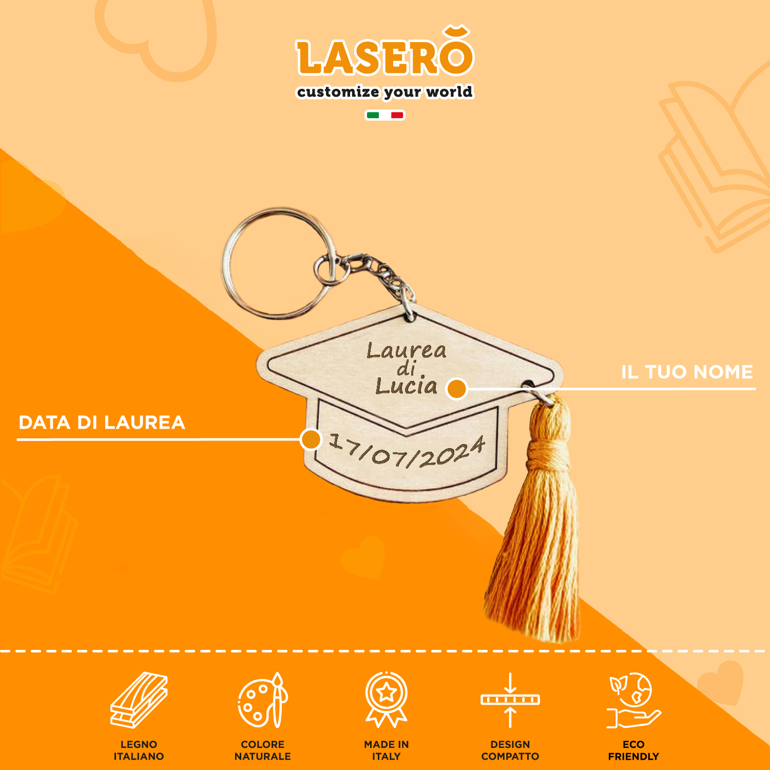 Portachiavi Personalizzato Con Nome - Targa Metallica Per Auto E Moto, Regalo Ideale - Foto 5