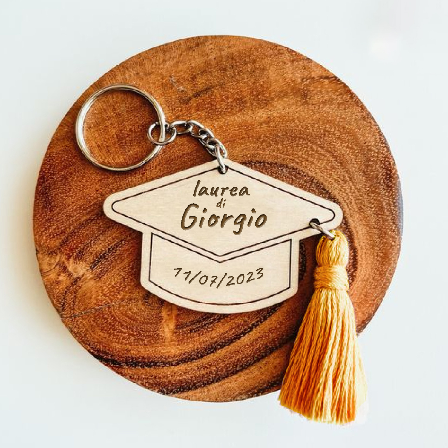 Portachiavi Laurea 2024 In Acciaio Inox Con Incisione 'My Story Is Just Beginning', Regalo Ispiratore Per Laureati - 3