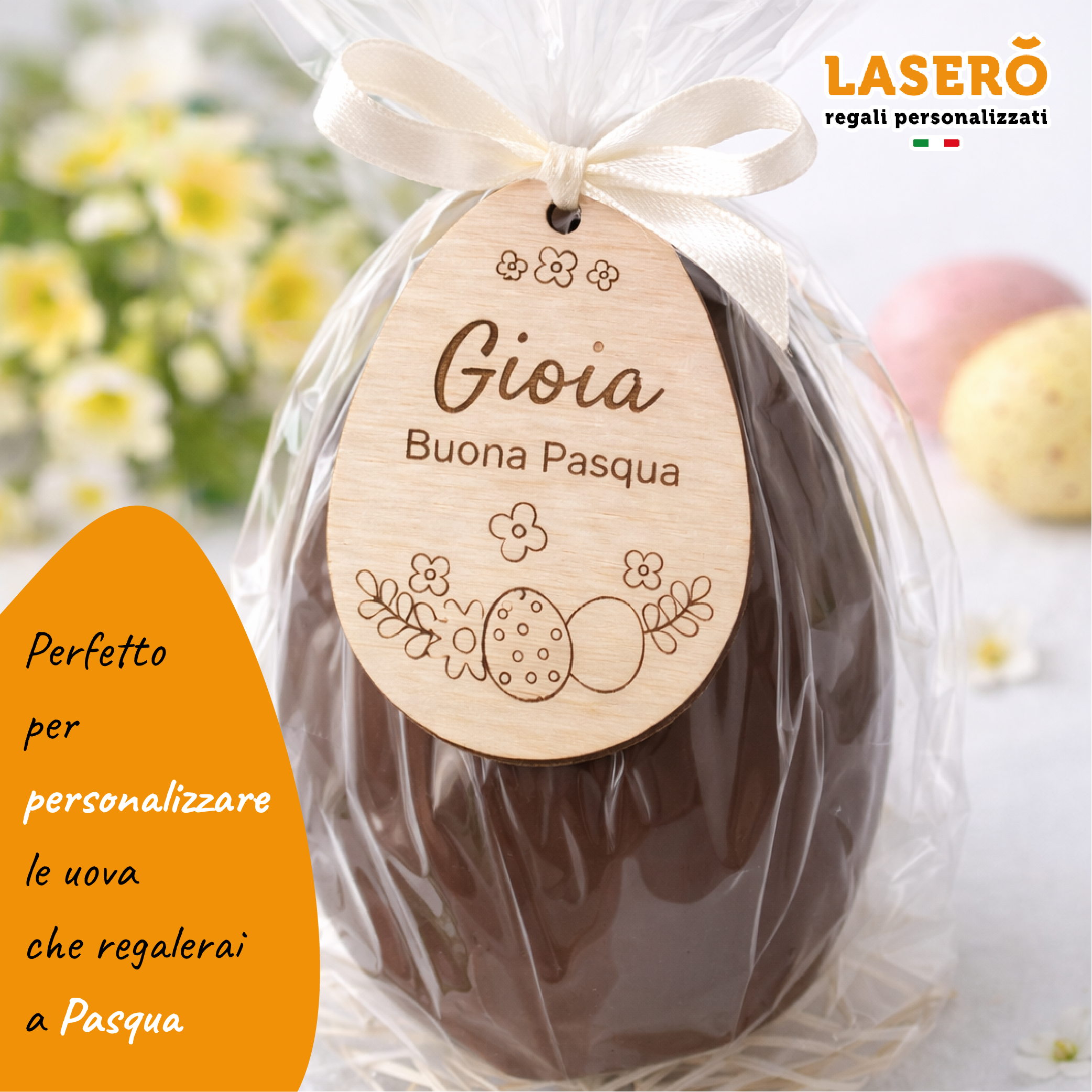 120 Pezzi Decorazioni Pasqua In Legno FEPITO | Forme Di Uova, Conigli, Pulcini E Tulipani Con Corda | Kit Fai-da-te Per Bambini