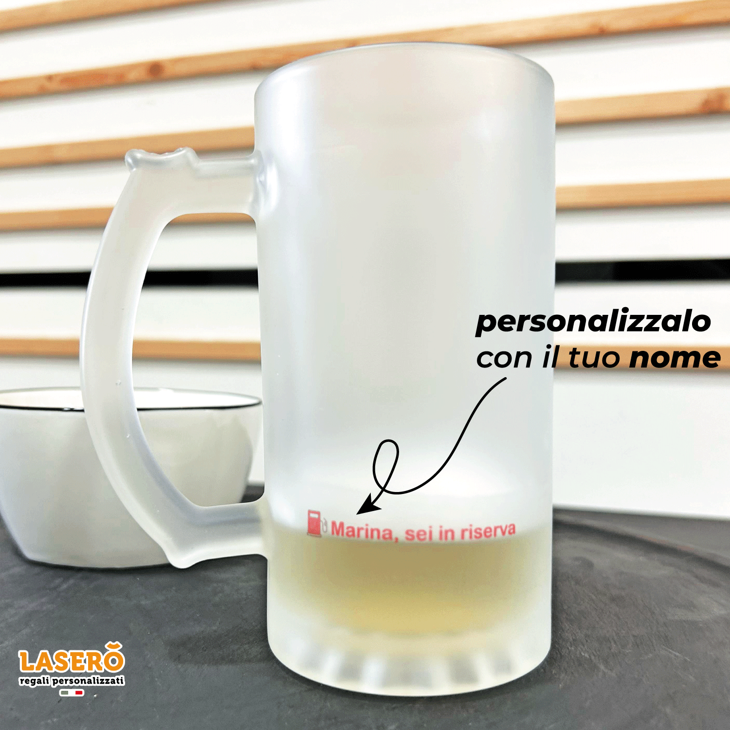Leonardo Bicchiere Da Birra Tulipano Inciso Con Nome 'Freccette' - Regalo Personalizzato Per Uomo - 280 Ml